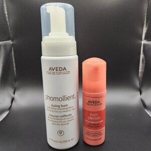NEW Aveda Phomeollient Styling Foam 6.7 oz & NutriPlenish Styling Treatment Foam